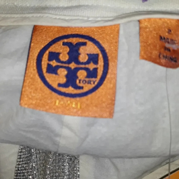 NEW Tory Burch Gold Basketweave Pant 2 - Picture 8 of 8